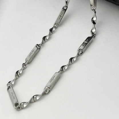 Titanium Steel Bamboo Patchwork Necklace（45/55）