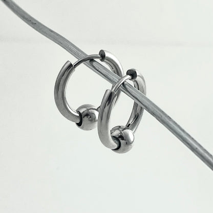 Classic Bead Hoop Earrings