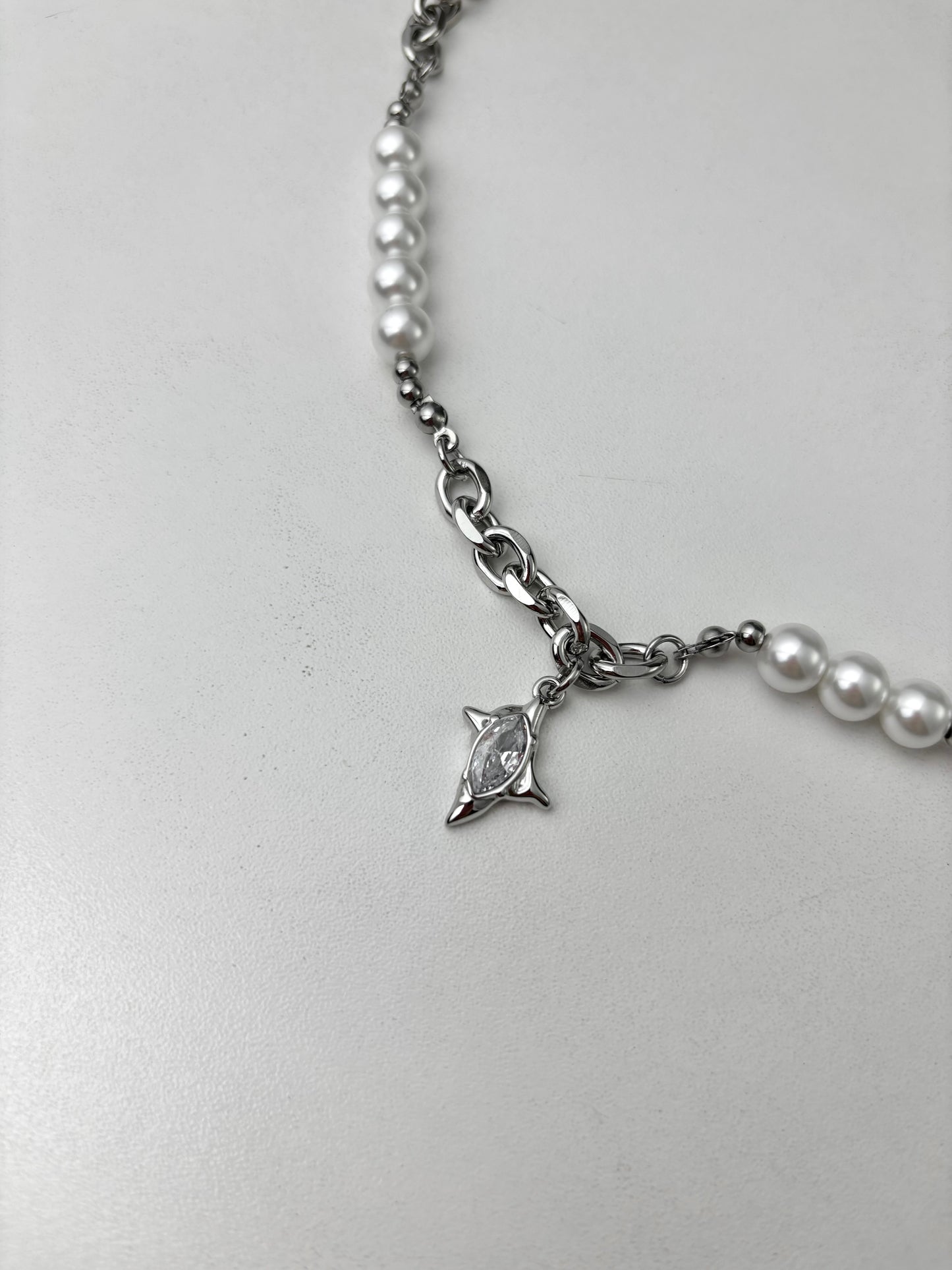 Gemini Pearl Premium Titanium Necklace