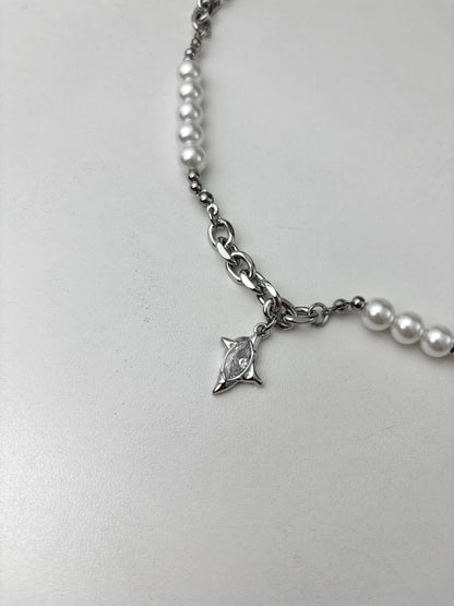 Gemini Pearl Premium Titanium Necklace