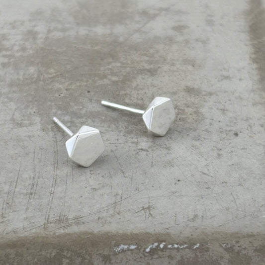 S999 Sterling Silver Side Cut Earrings