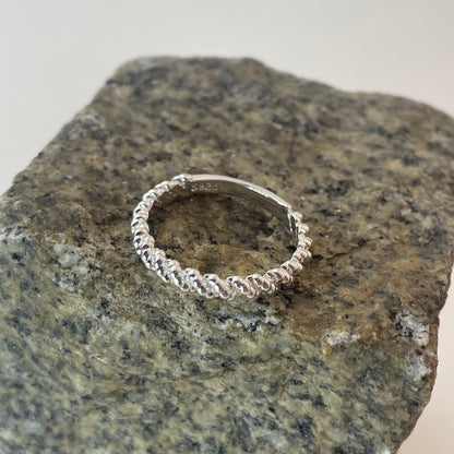 S925 Sterling Silver Twisted Ring