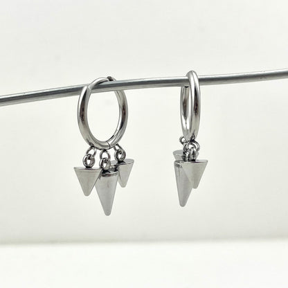 Titanium Waterproof Earring Tapered Pendant Earrings