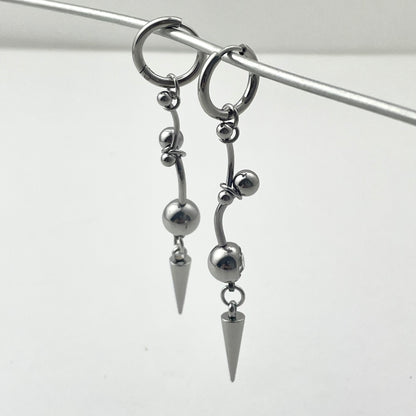 Riveted Spherical Tapered Earring