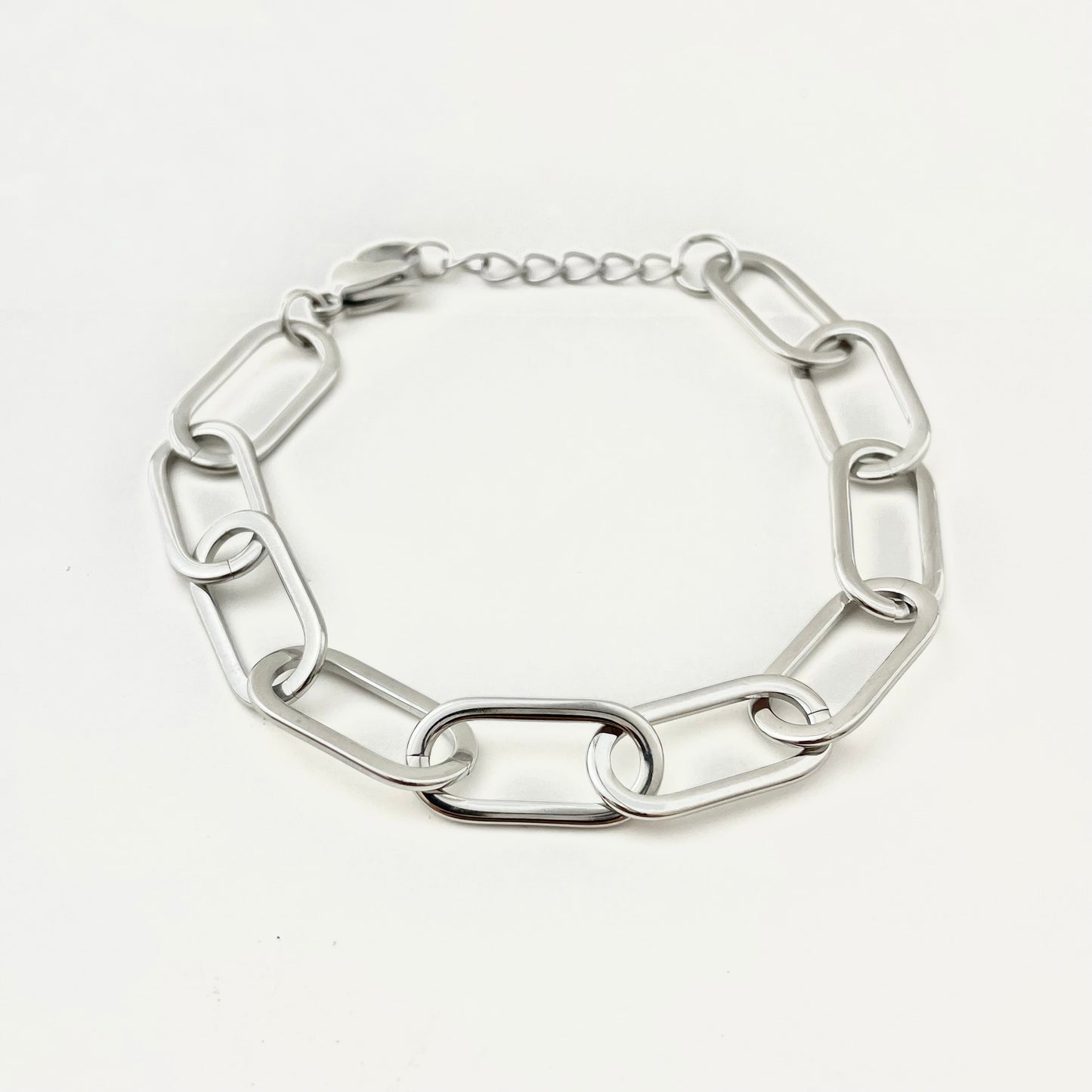 Titanium-Steel Waterproof Oval Link Bracelet