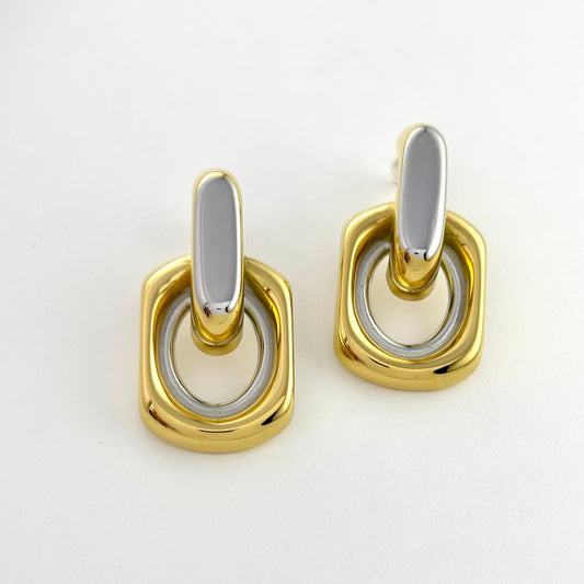 18K Gold-Plated Titanium Circle Earrings