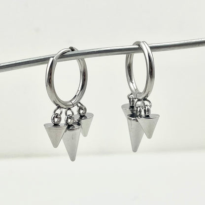 Titanium Waterproof Earring Tapered Pendant Earrings