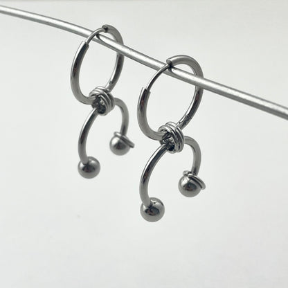 Horseshoe Clamp Spliced Earrings