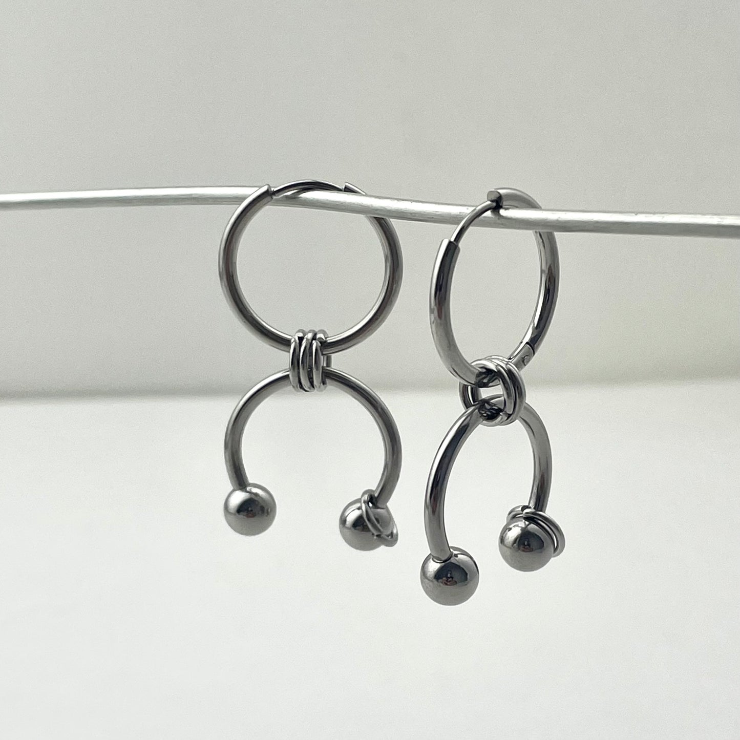 Horseshoe Clamp Spliced Earrings