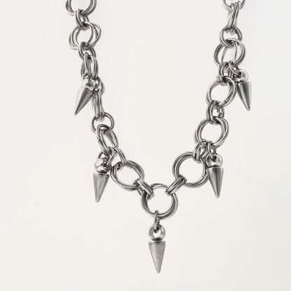 Circle Rivet Chain Necklace
