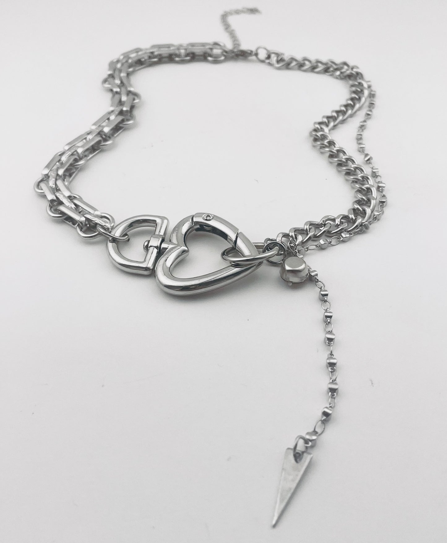 Assorted Heart-Shaped Fringe Necklace