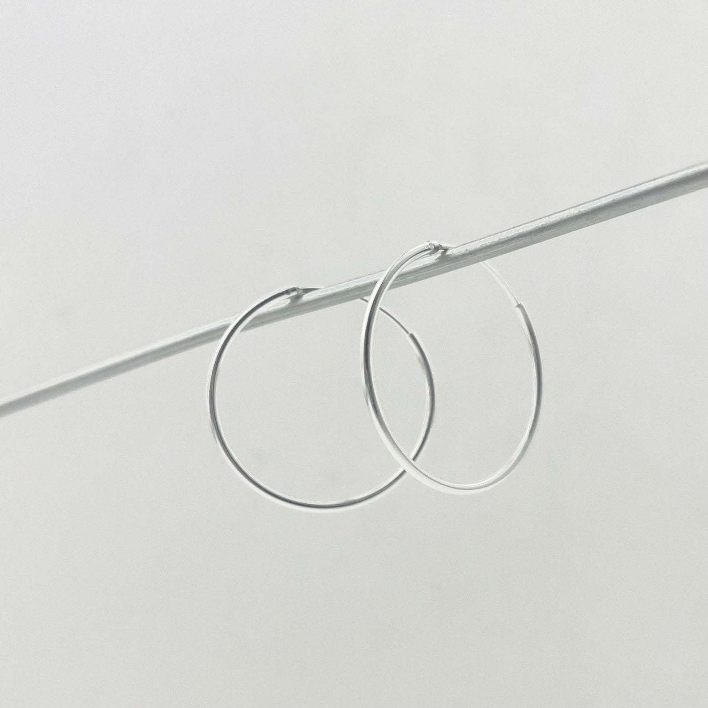 S925 Sterling Silver Hollow Tube Earrings