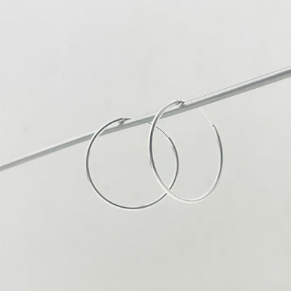 S925 Sterling Silver Hollow Tube Earrings