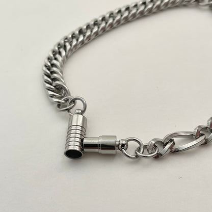 Titanium Steel Cylinder Link Bracelet
