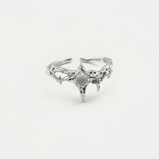 S925 Sterling Silver Flow-Shaped Ring