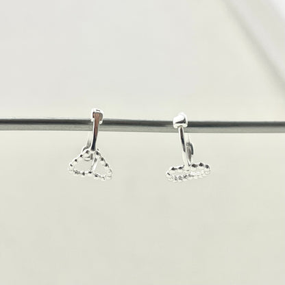 S925 Openwork Heart Earrings