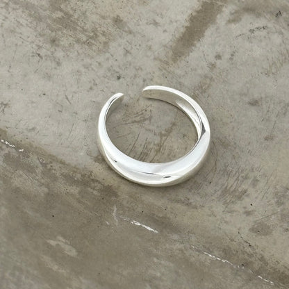 S925 Sterling Silver Smooth Open End Ring