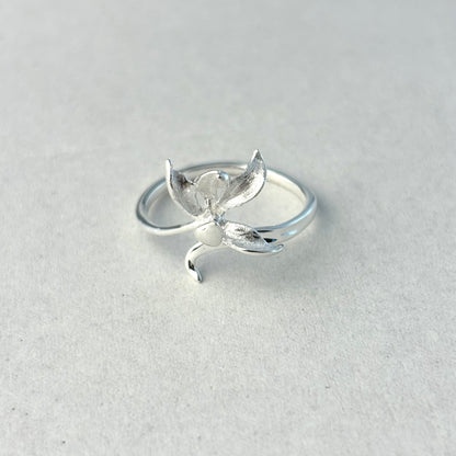 S925 Sterling Silver Flower Ring