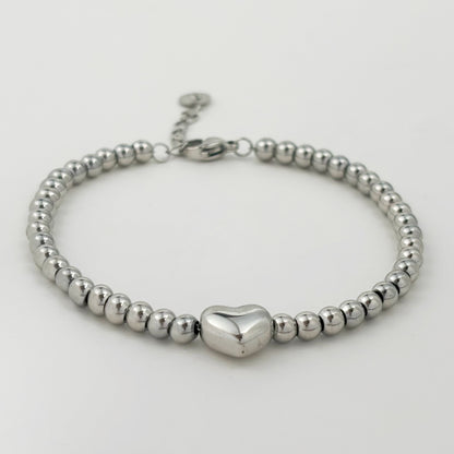 Love String Steel Bead Bracelet