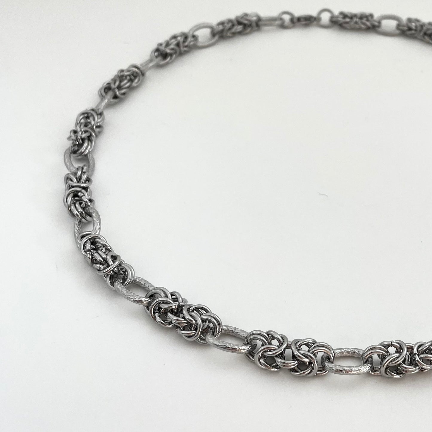 Titanium Steel Geometric Mosaic Necklace