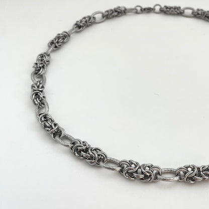 Titanium Steel Geometric Mosaic Necklace
