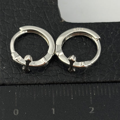 S925 Sterling Silver Cross Earrings