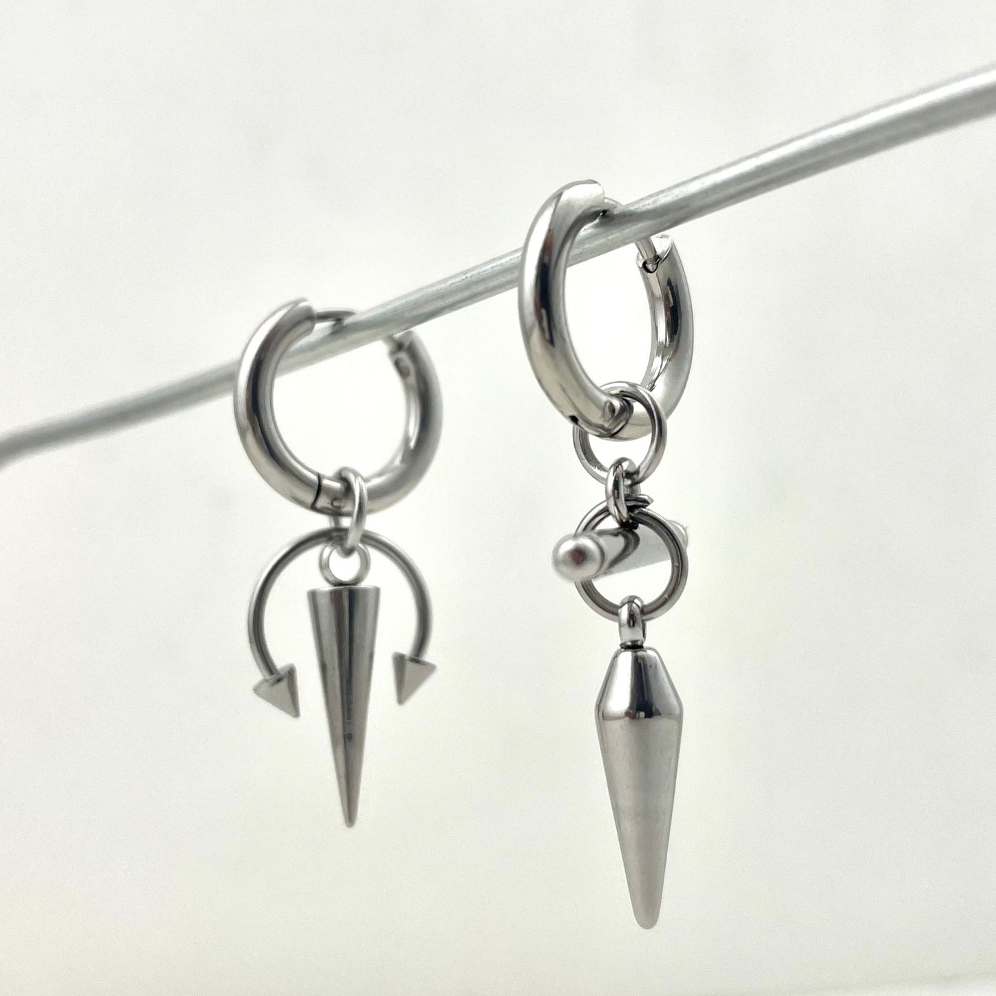 Titanium Waterproof Earring Pointed Cross Stud Earrings
