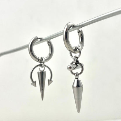Titanium Waterproof Earring Pointed Cross Stud Earrings