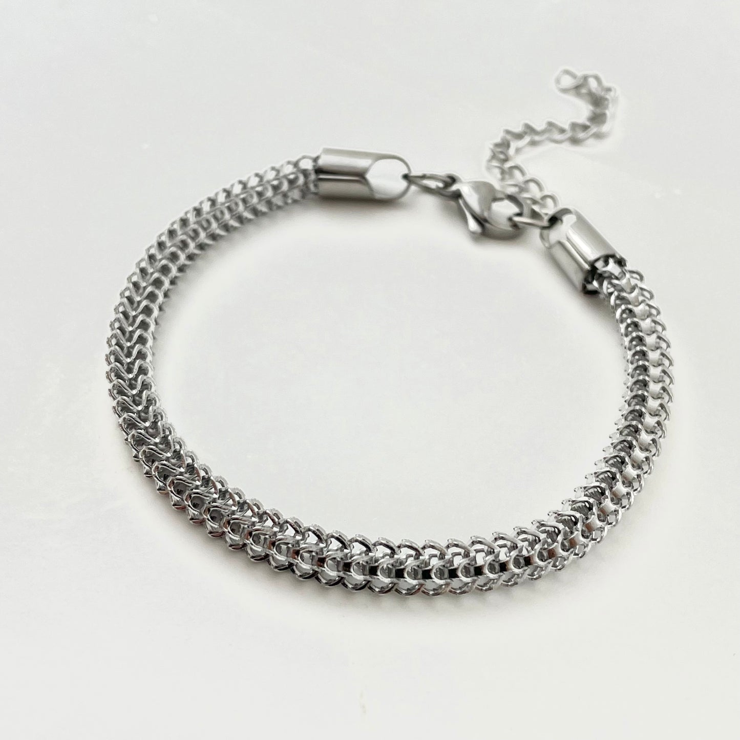Titanium-Steel Waterproof Snake-Bone Design Bracelet