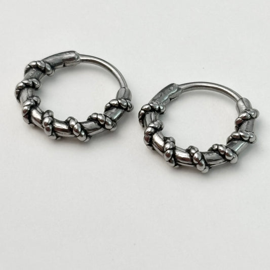 Stainless Steel Pierced Designer Wrap Earrings