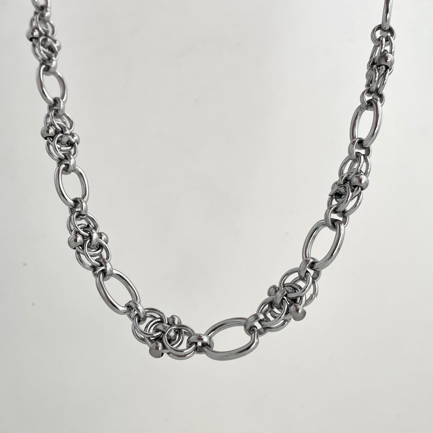 Titanium Steel Geometric Mosaic Necklace