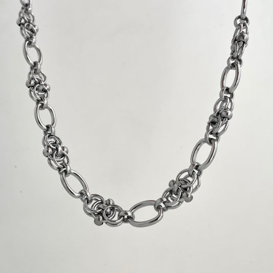 Titanium Steel Geometric Mosaic Necklace