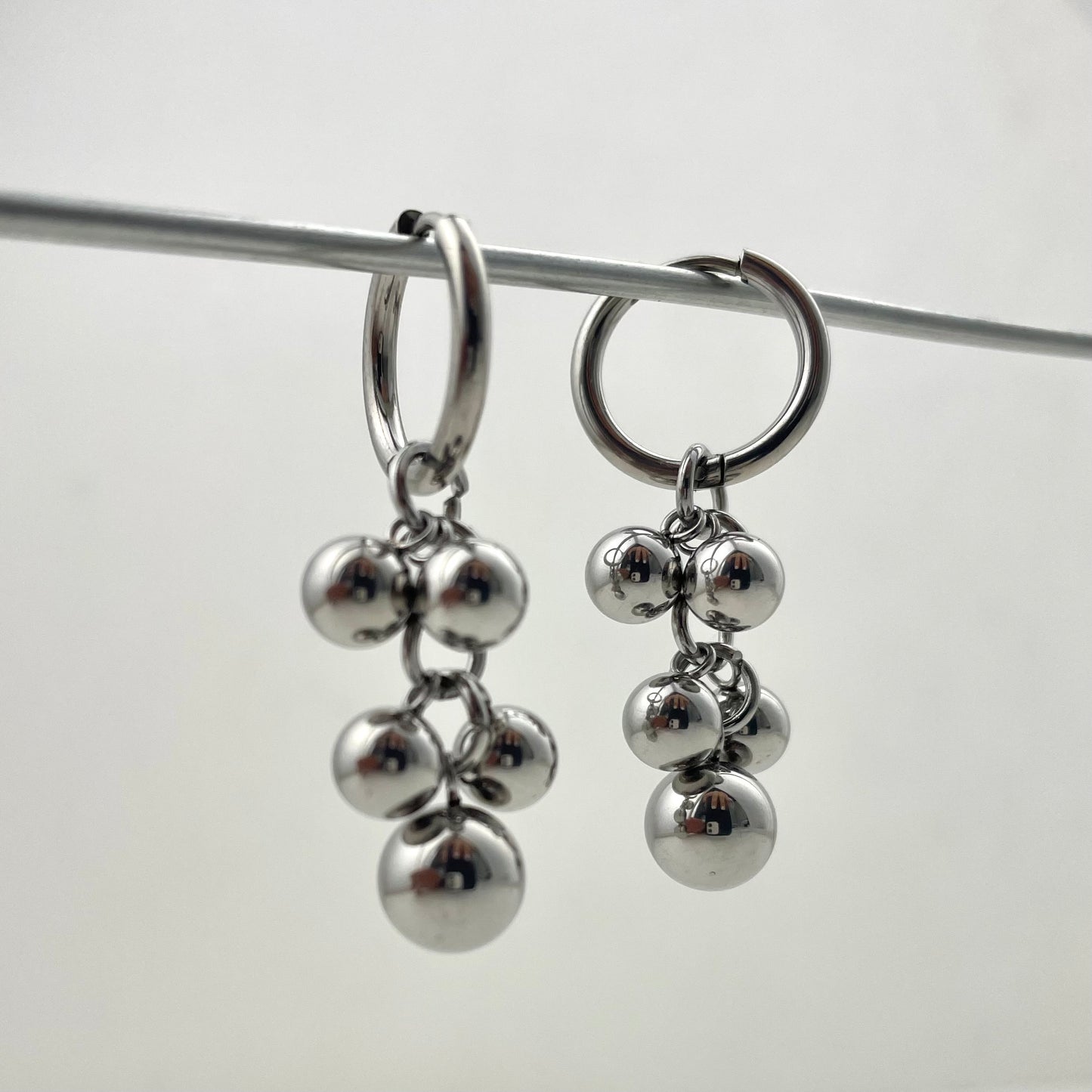 Titanium Waterproof Earring Round Ball Grape Earrings