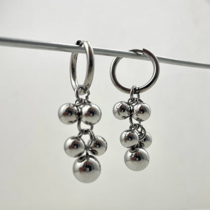 Titanium Waterproof Earring Round Ball Grape Earrings