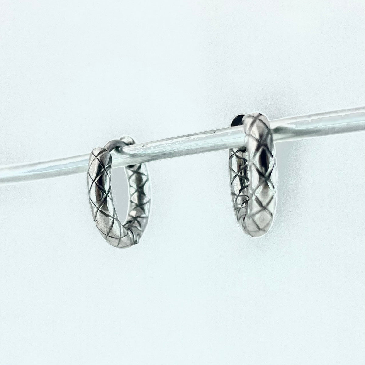 Titanium-Steel Waterproof Minimalist Cross-Pattern Earrings