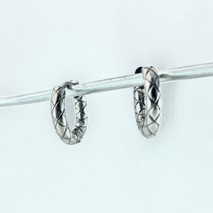 Titanium-Steel Waterproof Minimalist Cross-Pattern Earrings