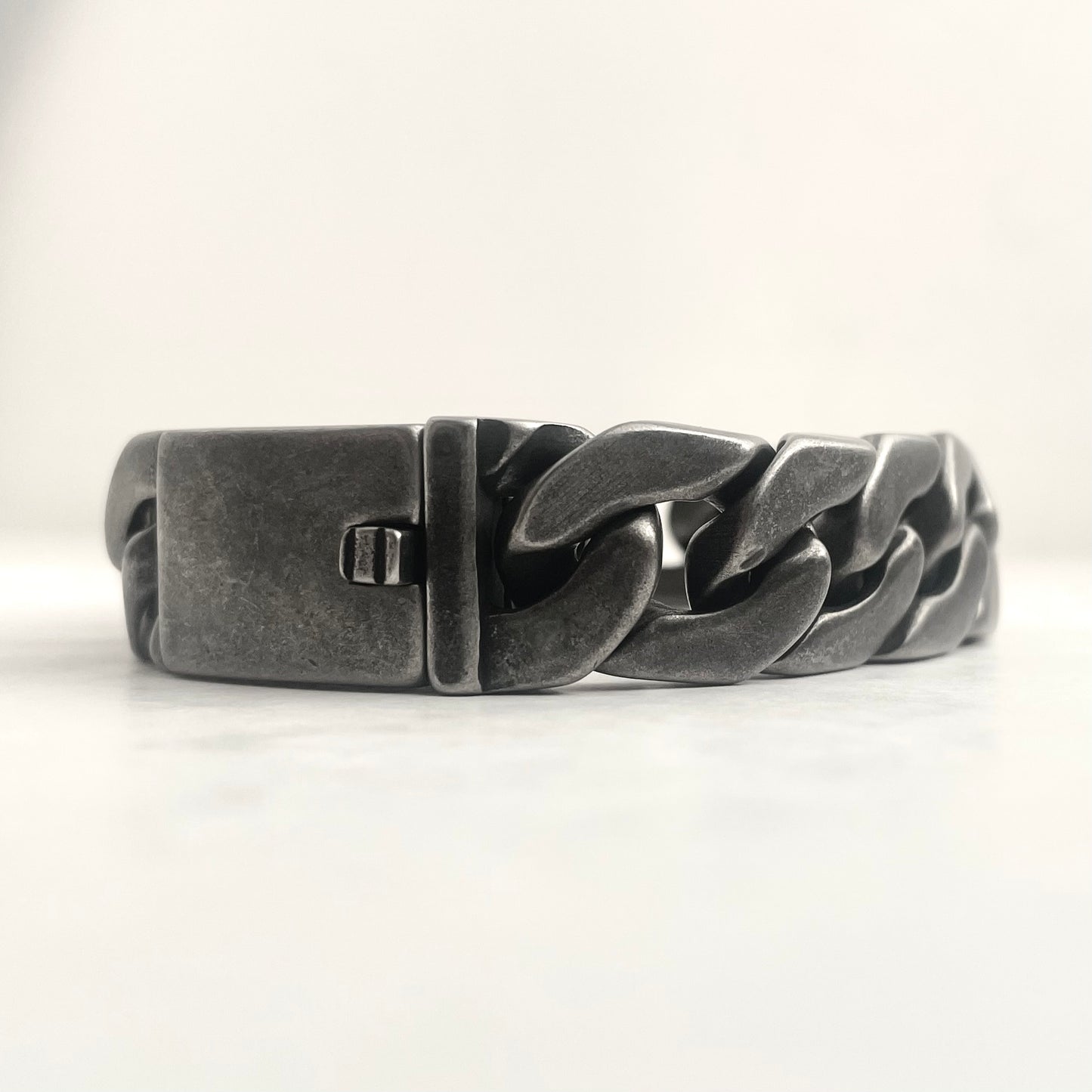 Super Precision Crafted Black Thick Bracelet