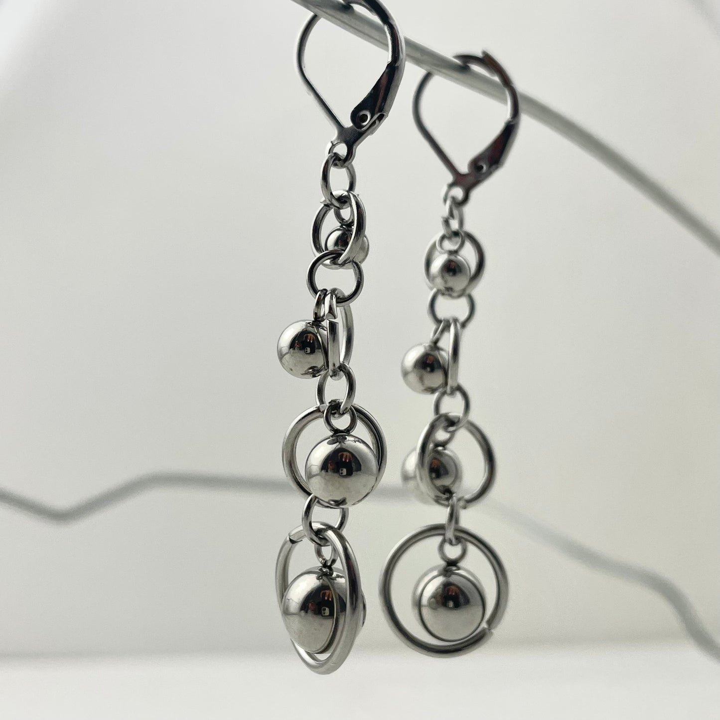 Nested Sphere Stacked Earrings