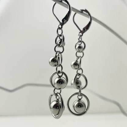 Nested Sphere Stacked Earrings