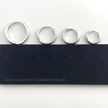 S925 Sterling Silver Classic Earrings Hoop