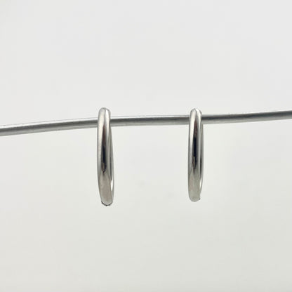 Titanium Waterproof Earring Oval Earrings Hoops