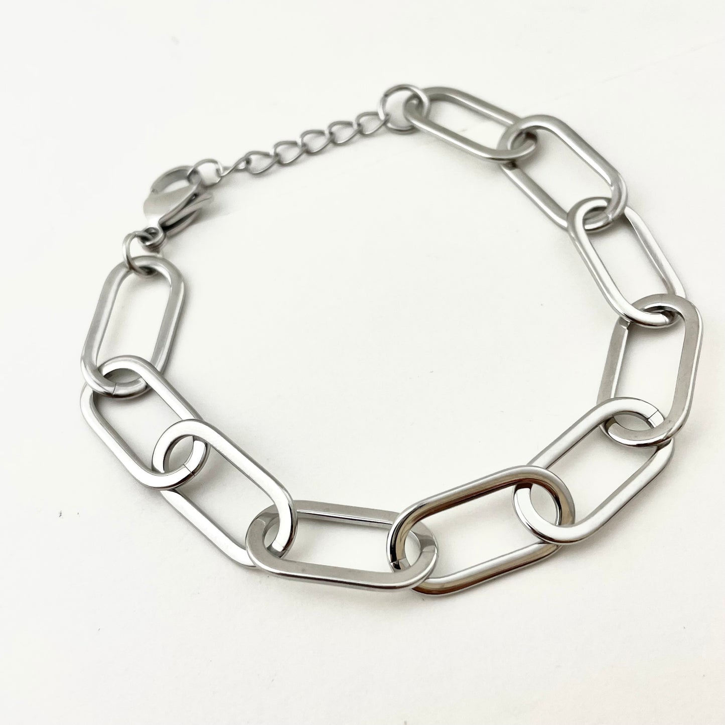 Titanium-Steel Waterproof Oval Link Bracelet