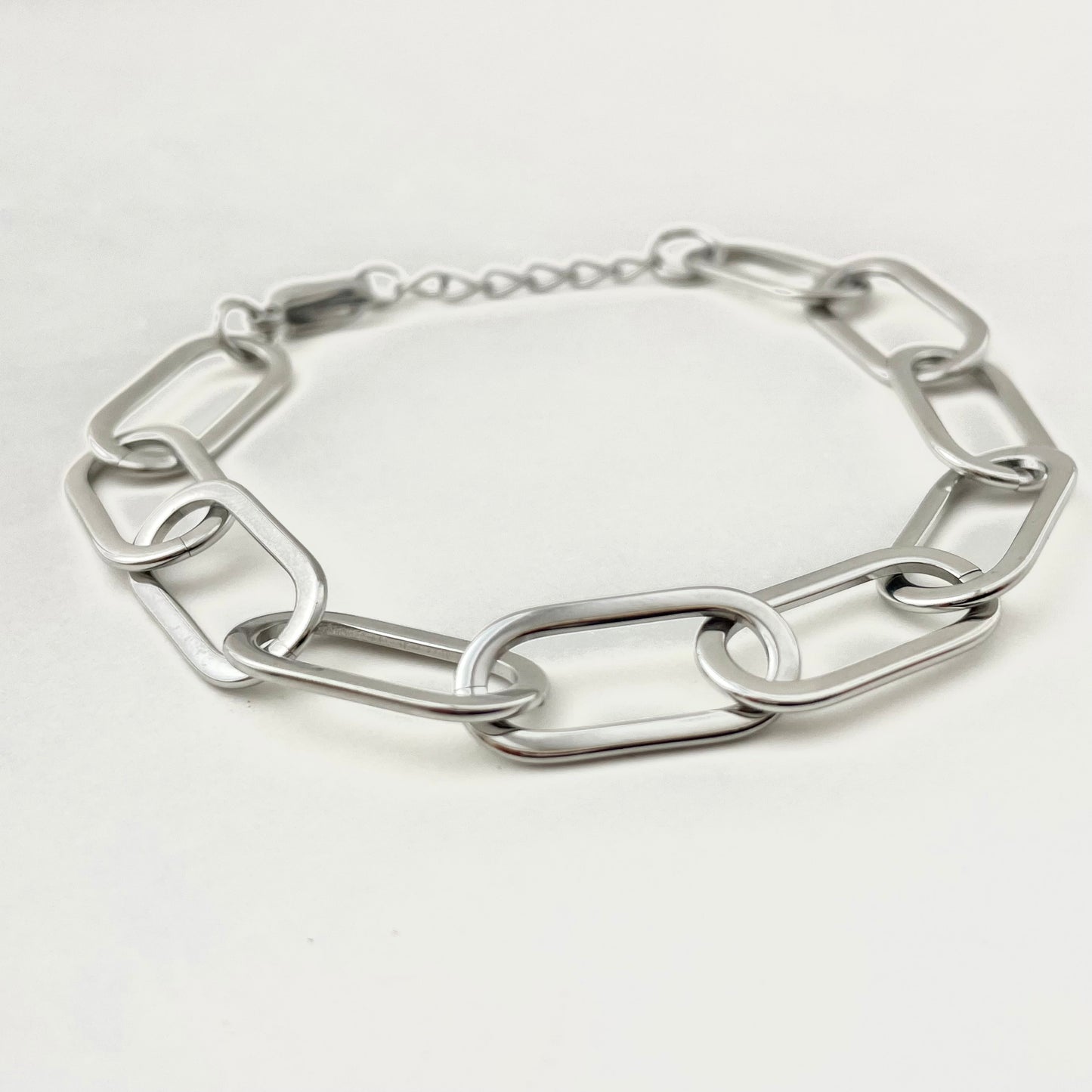 Titanium-Steel Waterproof Oval Link Bracelet