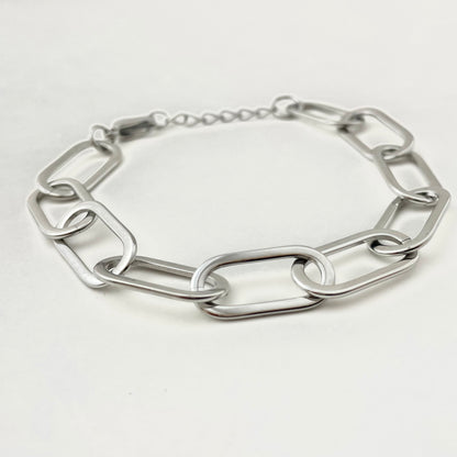 Titanium-Steel Waterproof Oval Link Bracelet