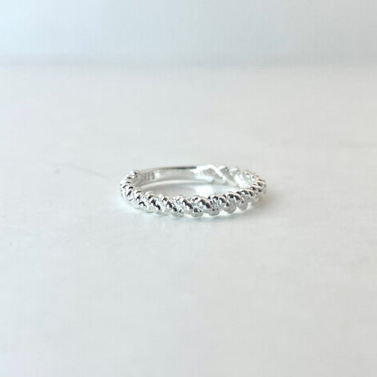 S925 Sterling Silver Twisted Ring