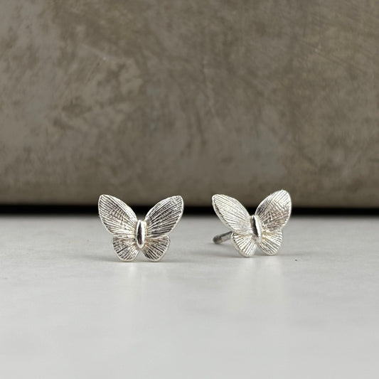 S999 Sterling Silver Small Butterfly Earrings