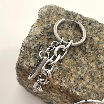 Titanium Earring
 Irregular Chain Link Earrings
