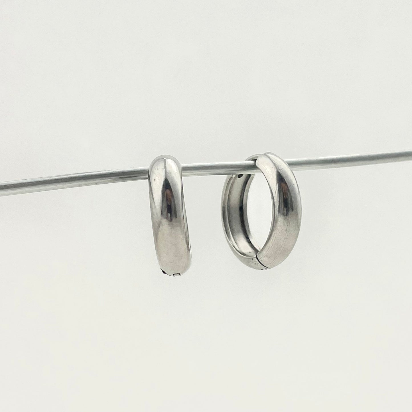 Simple Titanium Waterproof Earrings Hoops
