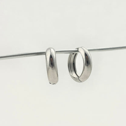 Simple Titanium Waterproof Earrings Hoops