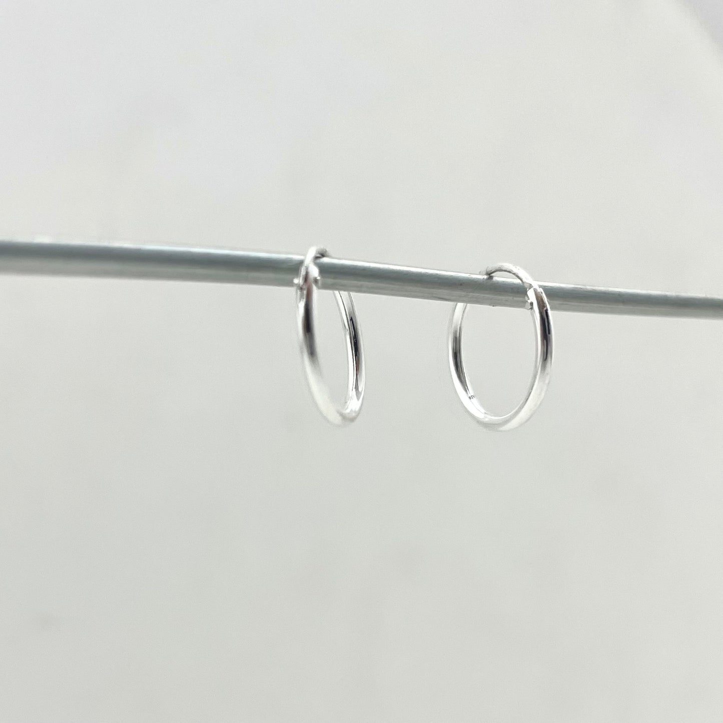 S925 Sterling Silver Hollow Tube Earrings